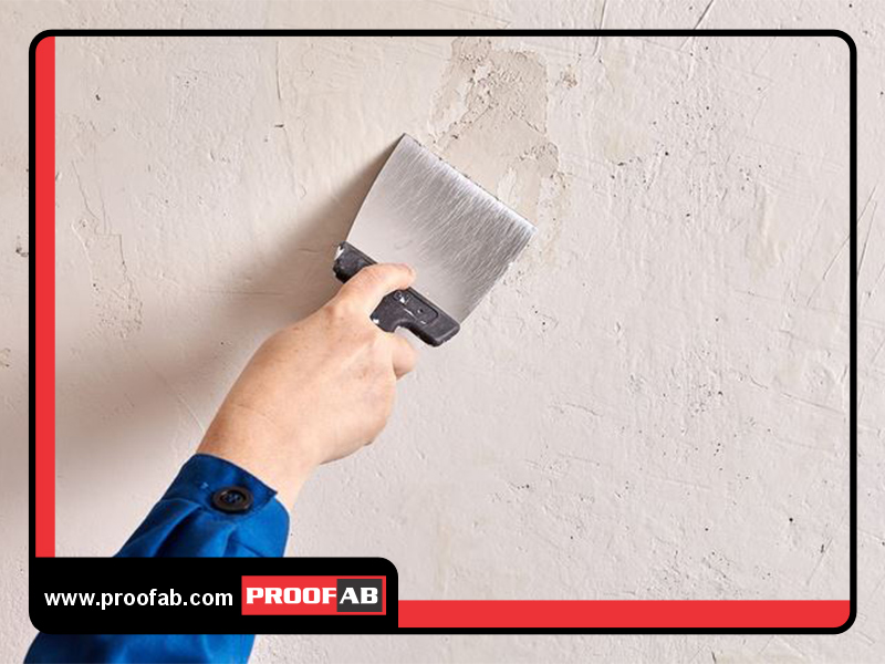 بتونه کاری دیوار با کاردک