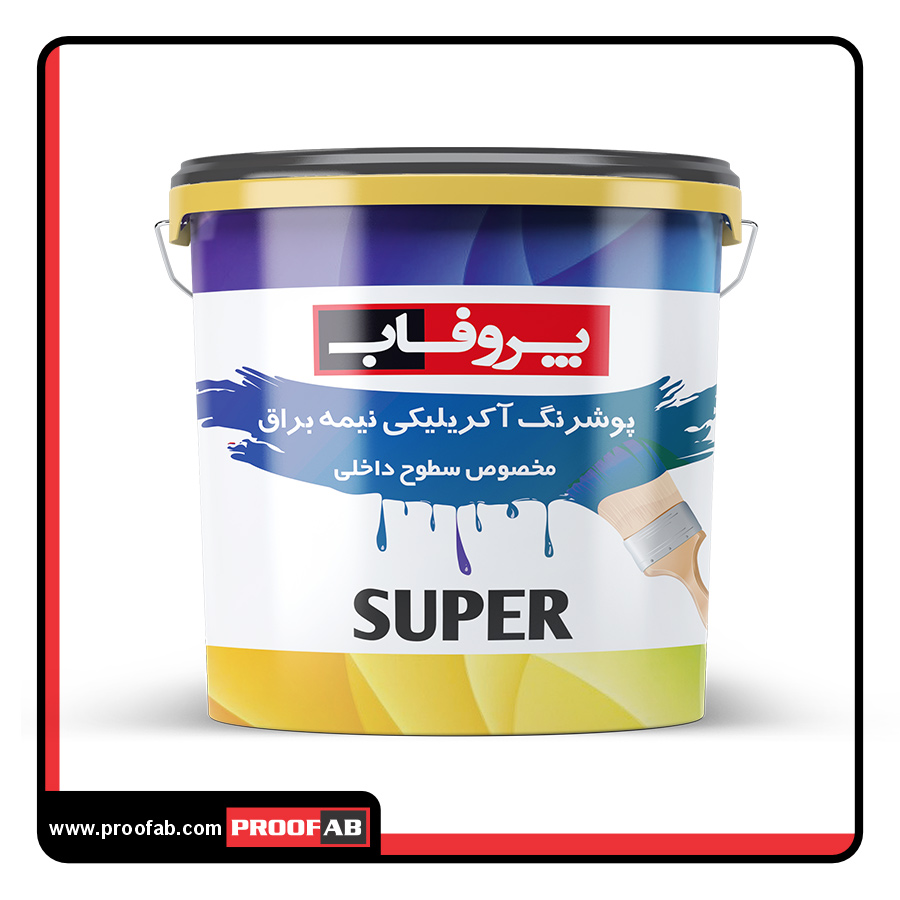 رنگ آکریلیک نیمه براق 